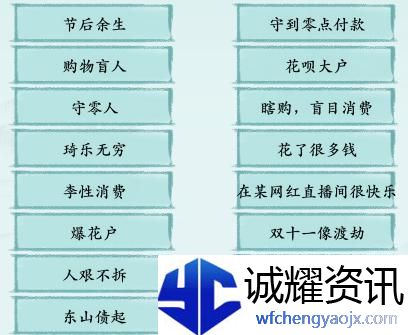 汉字神操作双11新词汇图文通关攻略